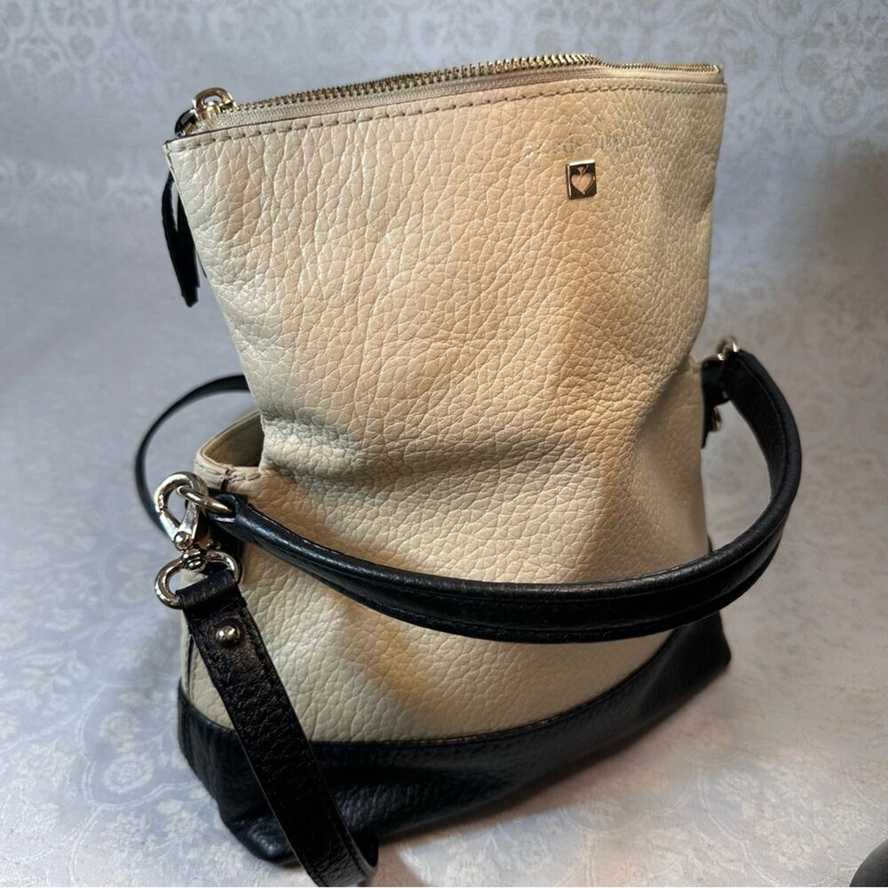 Kate Spade Southport Avenue Maria Ivory Black and Cream Crossbody Satchel Bag - Picture 6 of 6